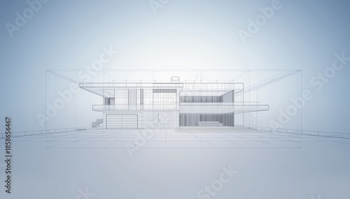 3D illustration of a contem...