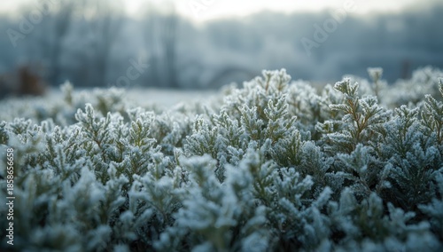Ice-covered plant life used...