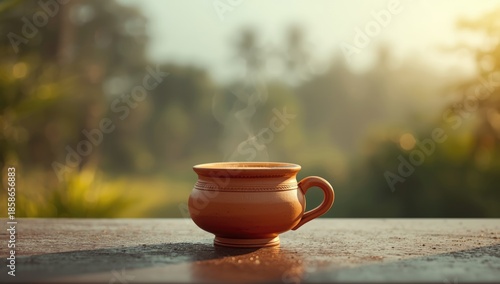 Traditional tea served in a...