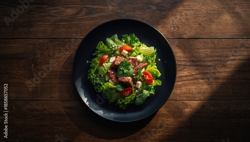 Vegetable and cheese salad ...
