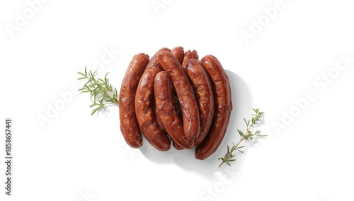 Dry smoked sausage links la...