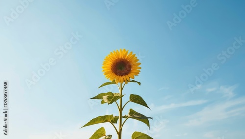 Sunflower plant with large ...