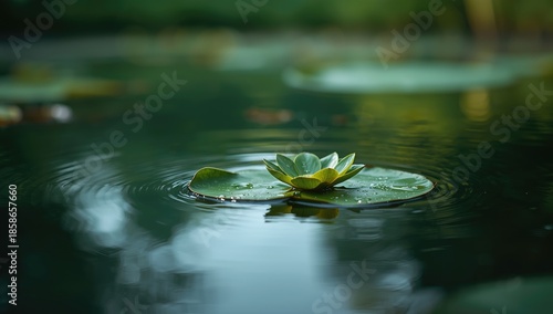 European water lily leaves ...