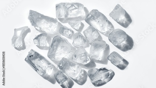 Isolated natural ice fragme...
