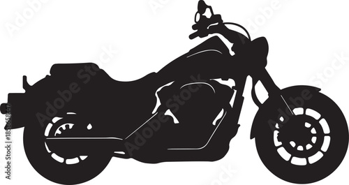 black silhouette of a motorcycle