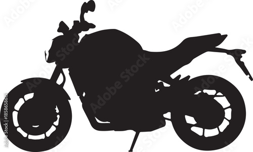 vector silhouette of a motorcycle