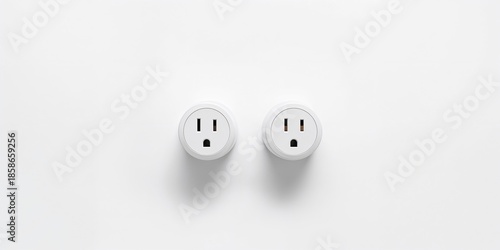 Pair of white electrical pl...