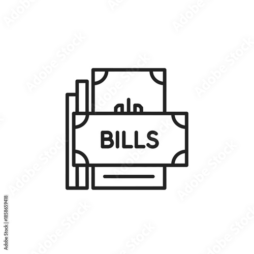 Stack of Money Bills and Coins for Financial or Business Concepts