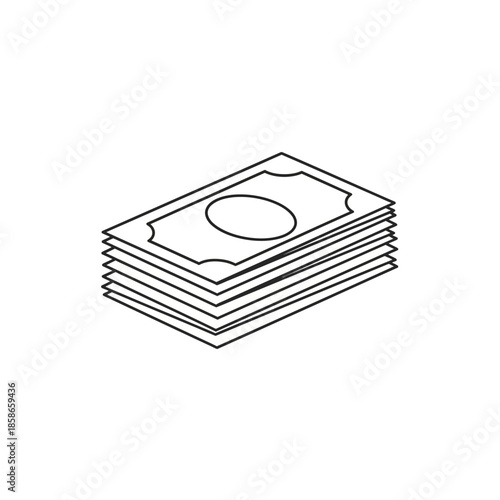 Stack of Money Bills: Financial Growth and Wealth Concept Visual