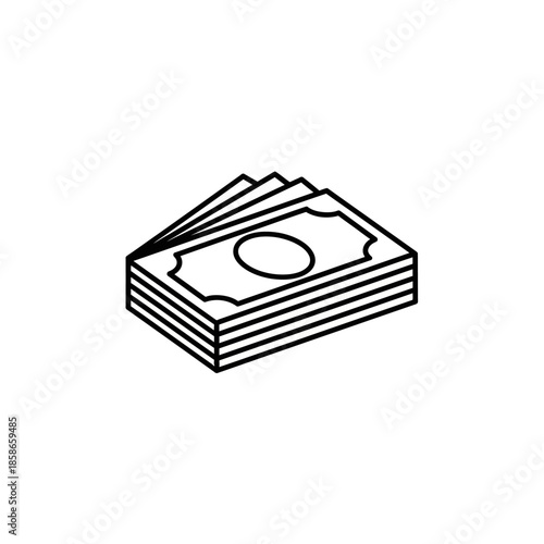 Stack of Money Bills for Financial Growth and Wealth Management Concepts