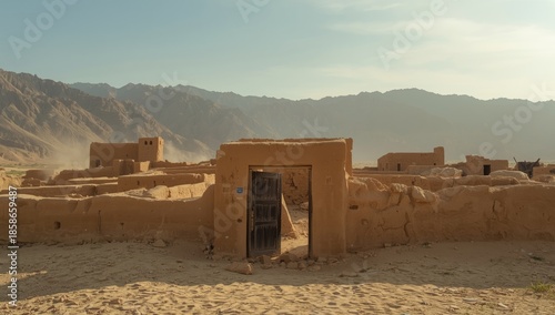 Kharanaq, abandoned mud-bri...