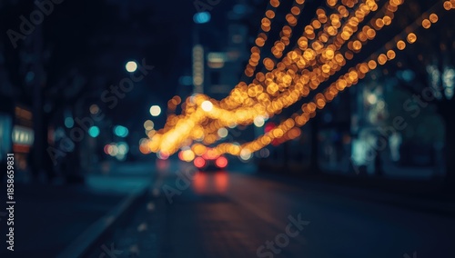 Blurry street light at nigh...