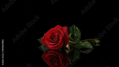 Detailed view of a rose wit...