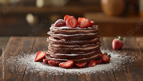 Sweet crepes with cream che...