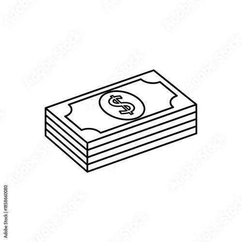 Stack of Paper Currency Bills for Financial and Economic Representation