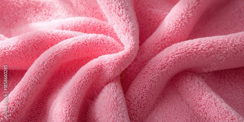 Macro view of pink towel te...