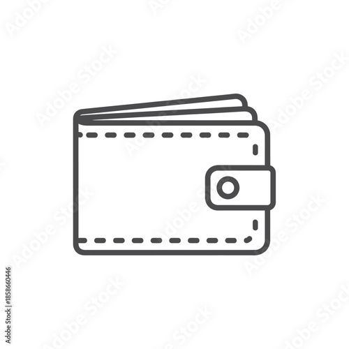 Casual Wallet on a Plain Background for Financial or Personal Documentation