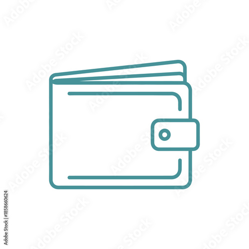 Close-up of Empty Wallet with a Coin on a White Background for Financial and Personal Budget Concept