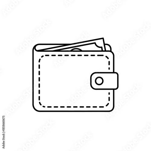 Close-up of empty wallet with cash and coins for financial savings concept