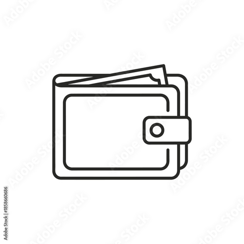 Close-up of Empty Wallet with Cash and Coins on White Background