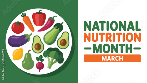 Celebrate national nutrition month in march with a vibrant plate of fresh and wholesome produce