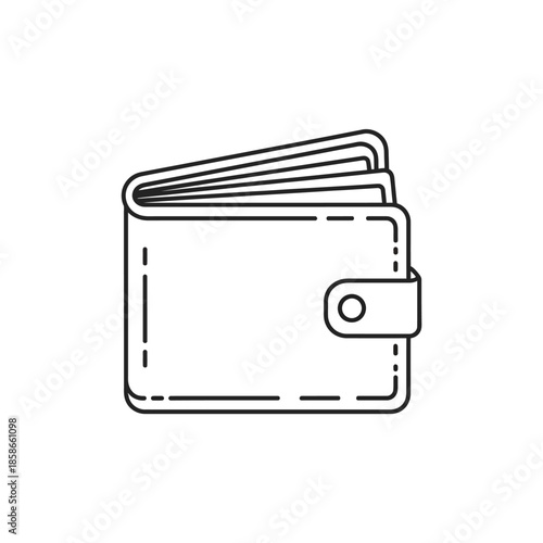 Compact Wallet with Folded Currency Notes and Coin for Financial Concepts