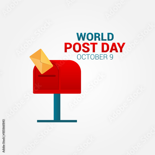 vector graphic of World Post Day ideal for World Post Day celebration