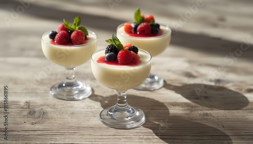 Chilled coconut panna cotta...
