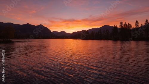 Dusk lighting on a quiet wa...