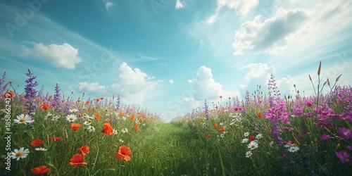Bright summer sky casting v...