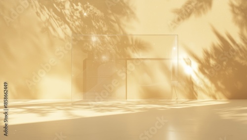 Glass with abstract shadow ...