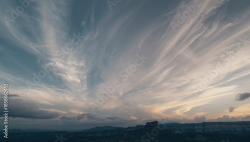 Wide-angle shot of an overc...
