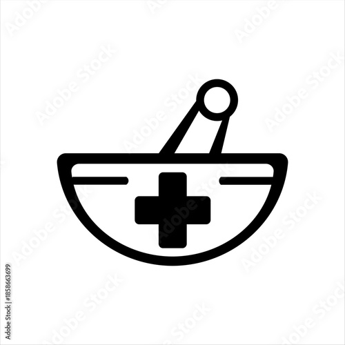 Professional black and white medical equipment logo with clean, minimal style. 