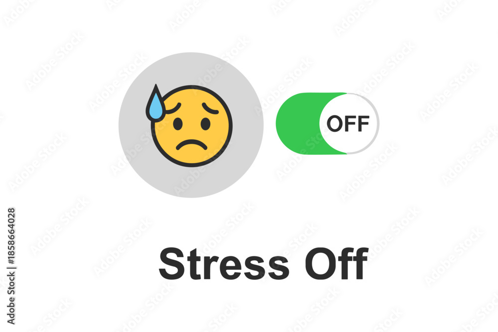 Fototapeta premium Stress off: toggle your worries away with a simple switch