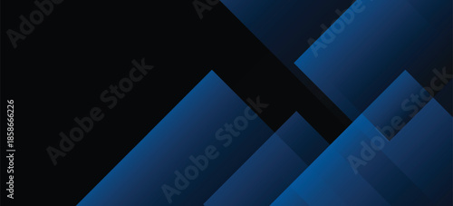 Modern abstract gradient dark navy blue banner background