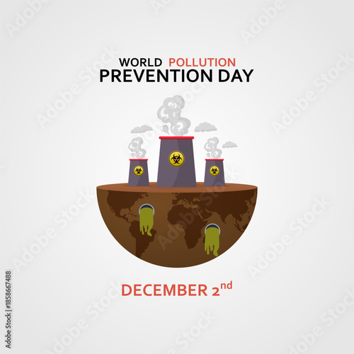 vector graphic of World Pollution Prevention Day ideal for World Pollution Prevention Day celebration