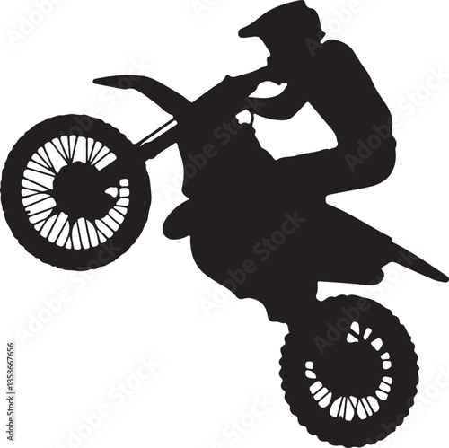 silhouette of a man riding a bike