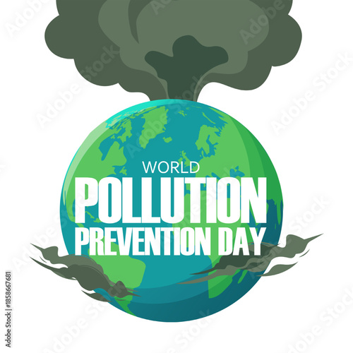 vector graphic of World Pollution Prevention Day ideal for World Pollution Prevention Day celebration