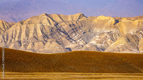 Mountain range near lake Issyk-Kul Kyrgyzstan
