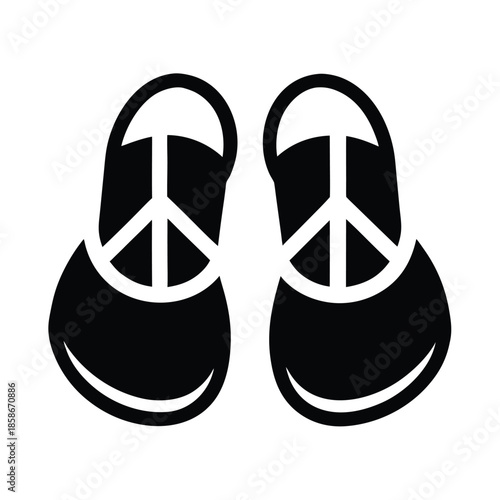Sandals Peace Religious Symbol Icon