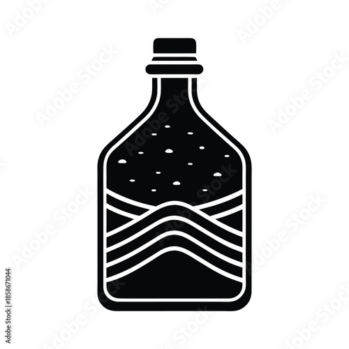 Sand Art Bottles Decorative Background Icon