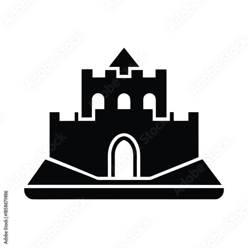 Sandstone Fort Historical Vector Icon