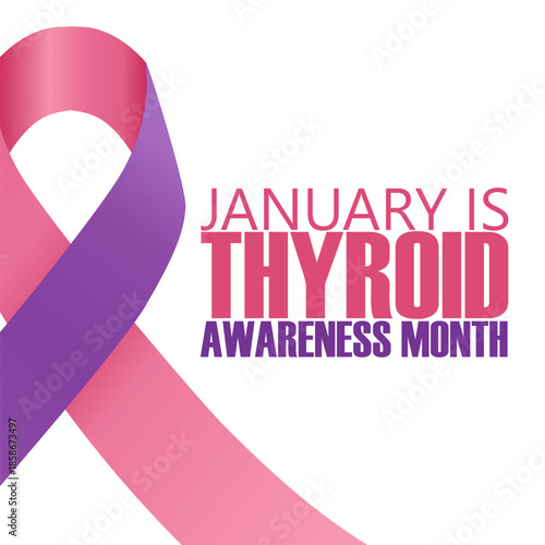vector graphic of Thyroid Awareness Month ideal for Thyroid Awareness Month celebration