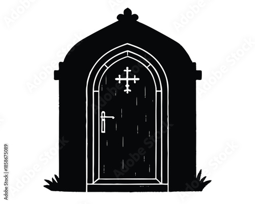 crypt doorcrypt door vector on white background