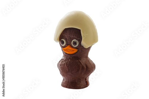 Wallpaper Mural Chocolate duckling isolated on white background Torontodigital.ca