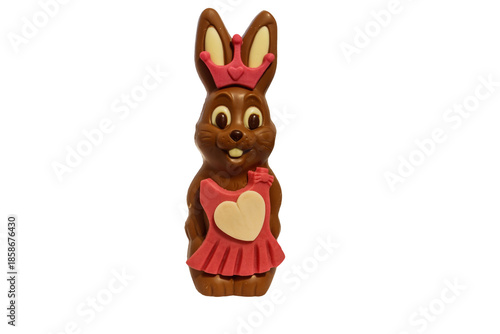 Wallpaper Mural Chocolate easter bunny in a dress isolated on white background Torontodigital.ca