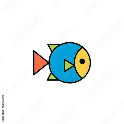 Free Download Colorful Fish Flat Vector Illustration Isolated on White - GFXLoad