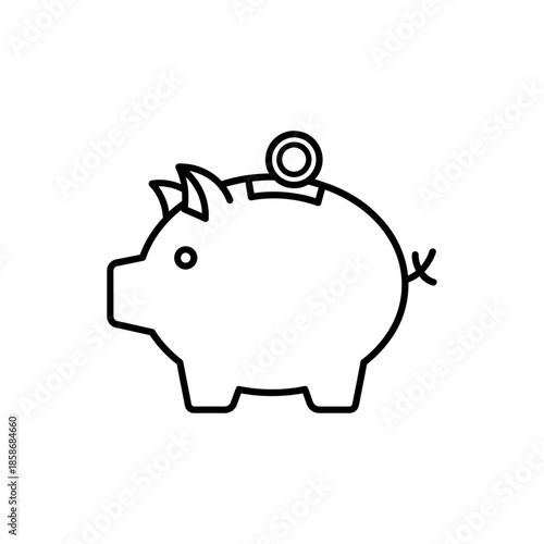 Cute Cartoon Piggy Bank Illustration for Financial Saving Concepts