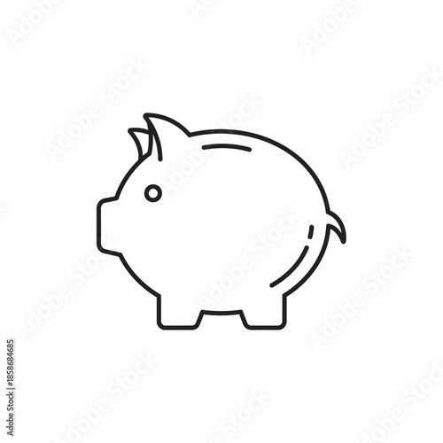 Cute Cartoon Piggy Bank Illustration for Financial Savings and Budgeting