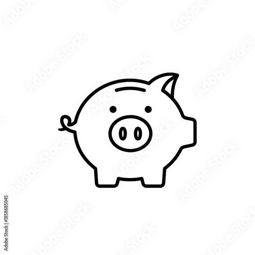 Cute Cartoon Piggy Bank Illustration for Savings and Finance Concepts